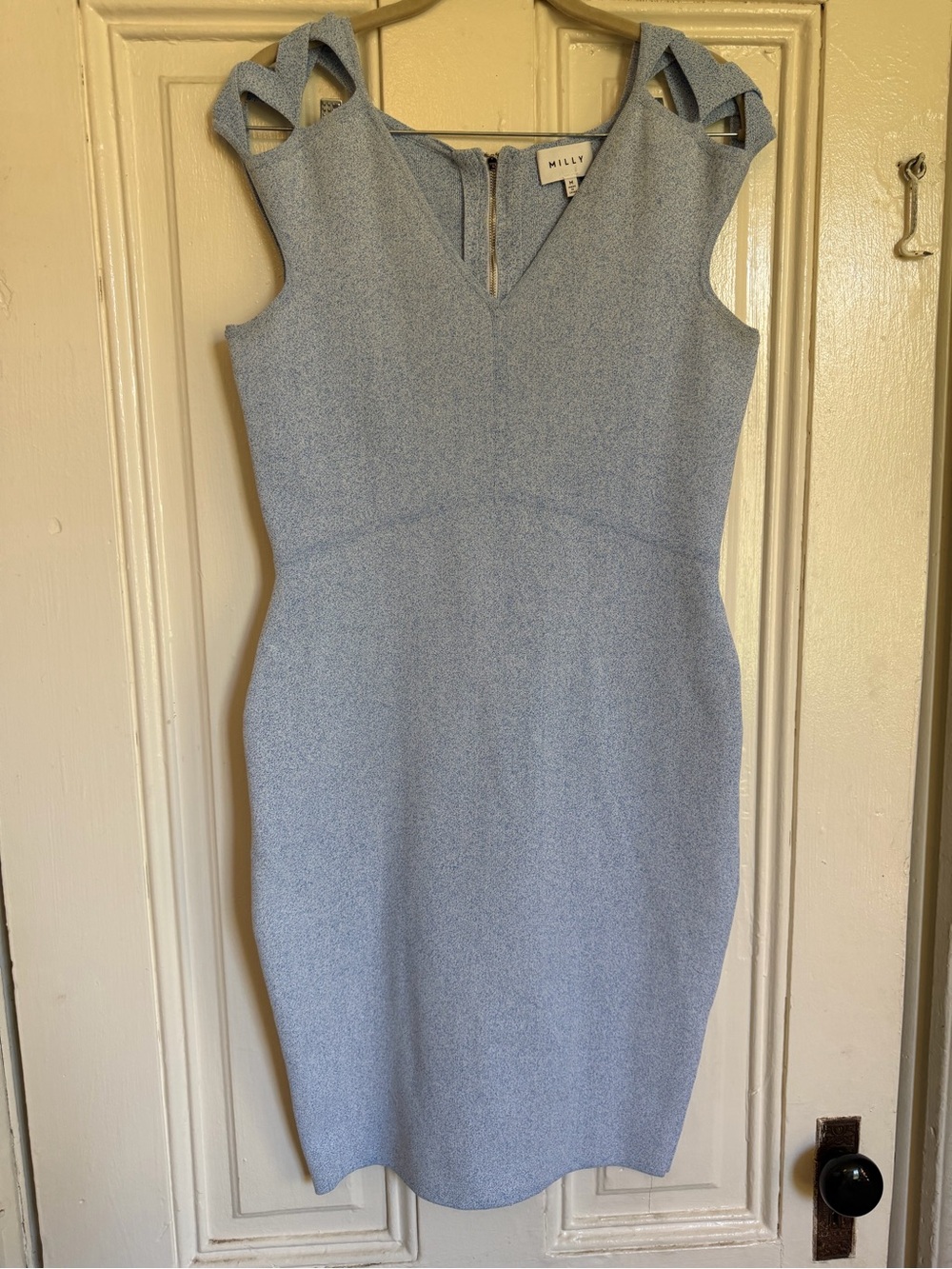 Milly Light Blue Sleeveless Sheath Dress size M